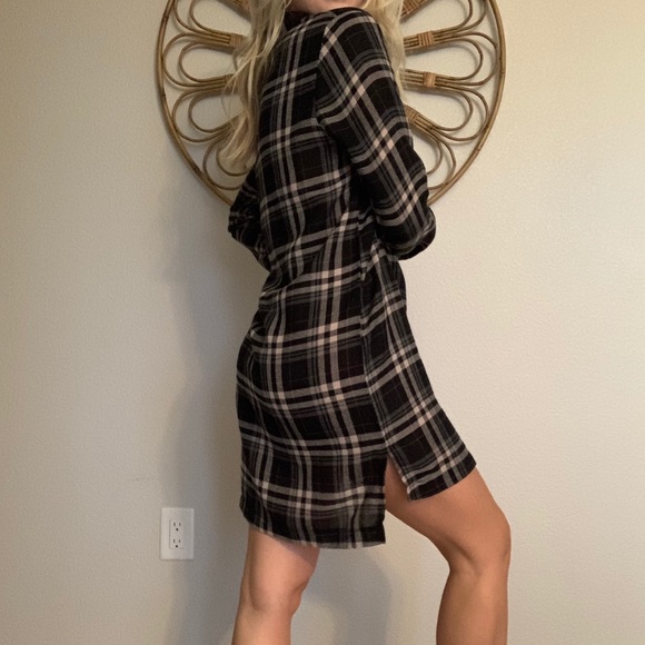 Plaid Shirtdress - Picture 2 of 4